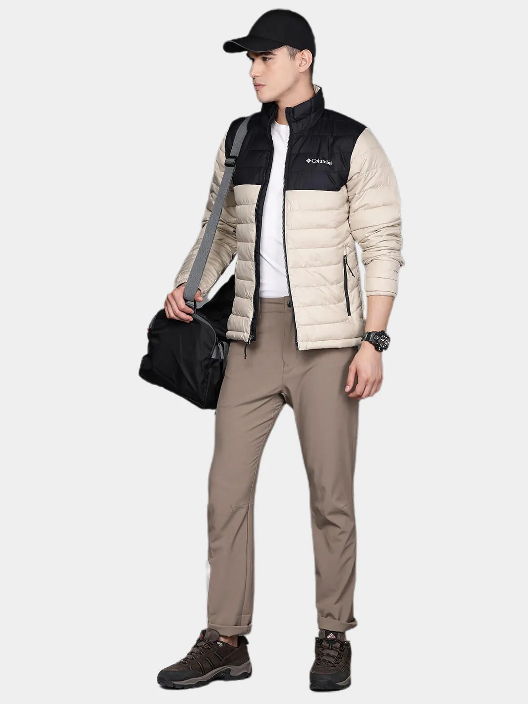 Columbia Men Beige Omni-Heat Reflective Powder Lite Jacket
