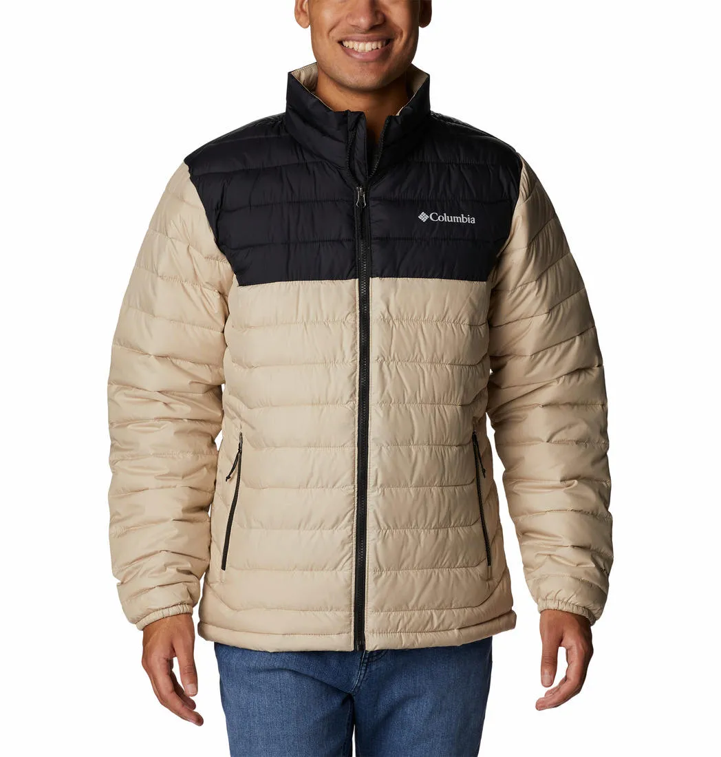 Columbia Men Beige Omni-Heat Reflective Powder Lite Jacket