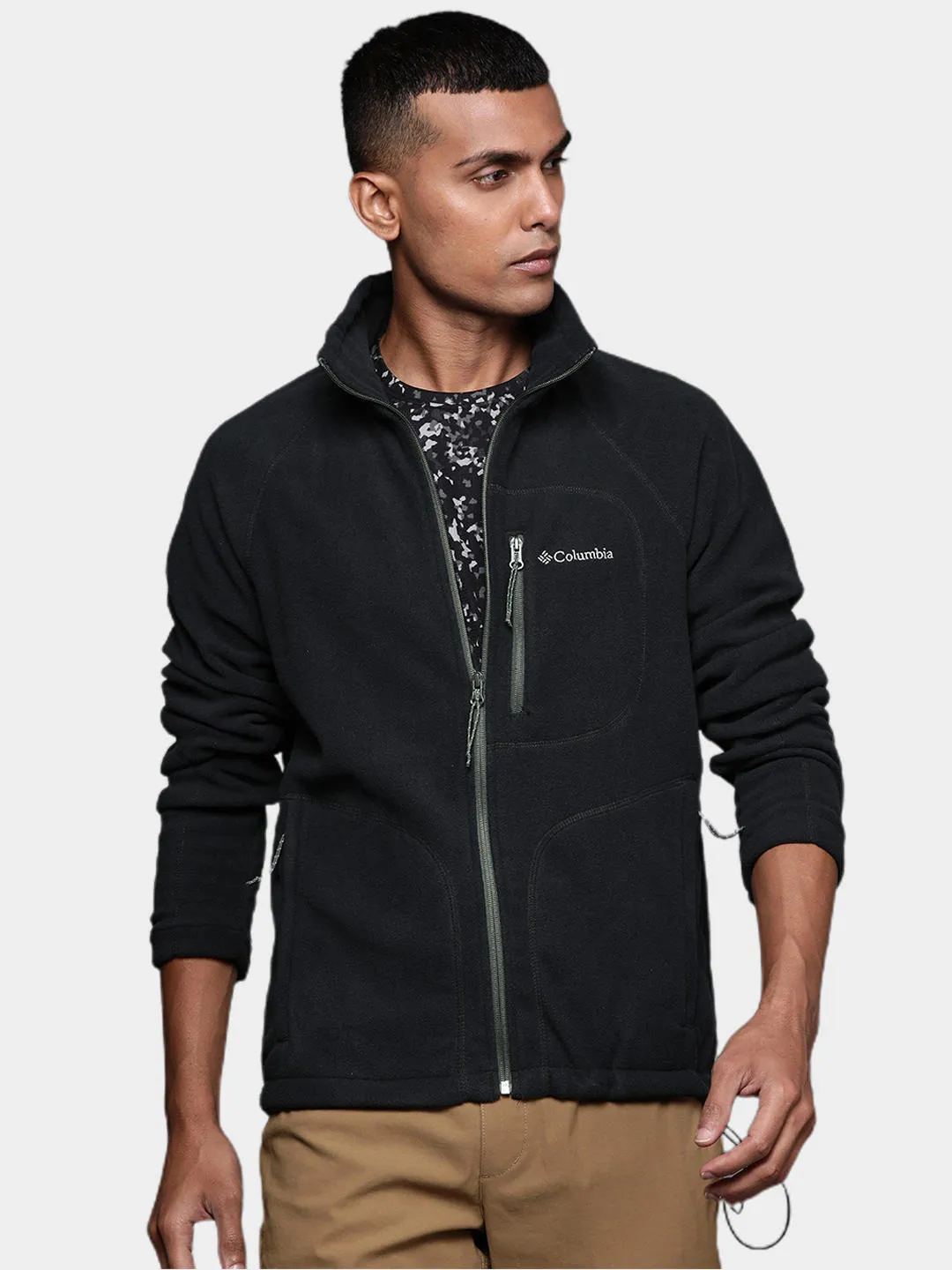 Columbia Men Black Fast Trek II Fleece Jacket