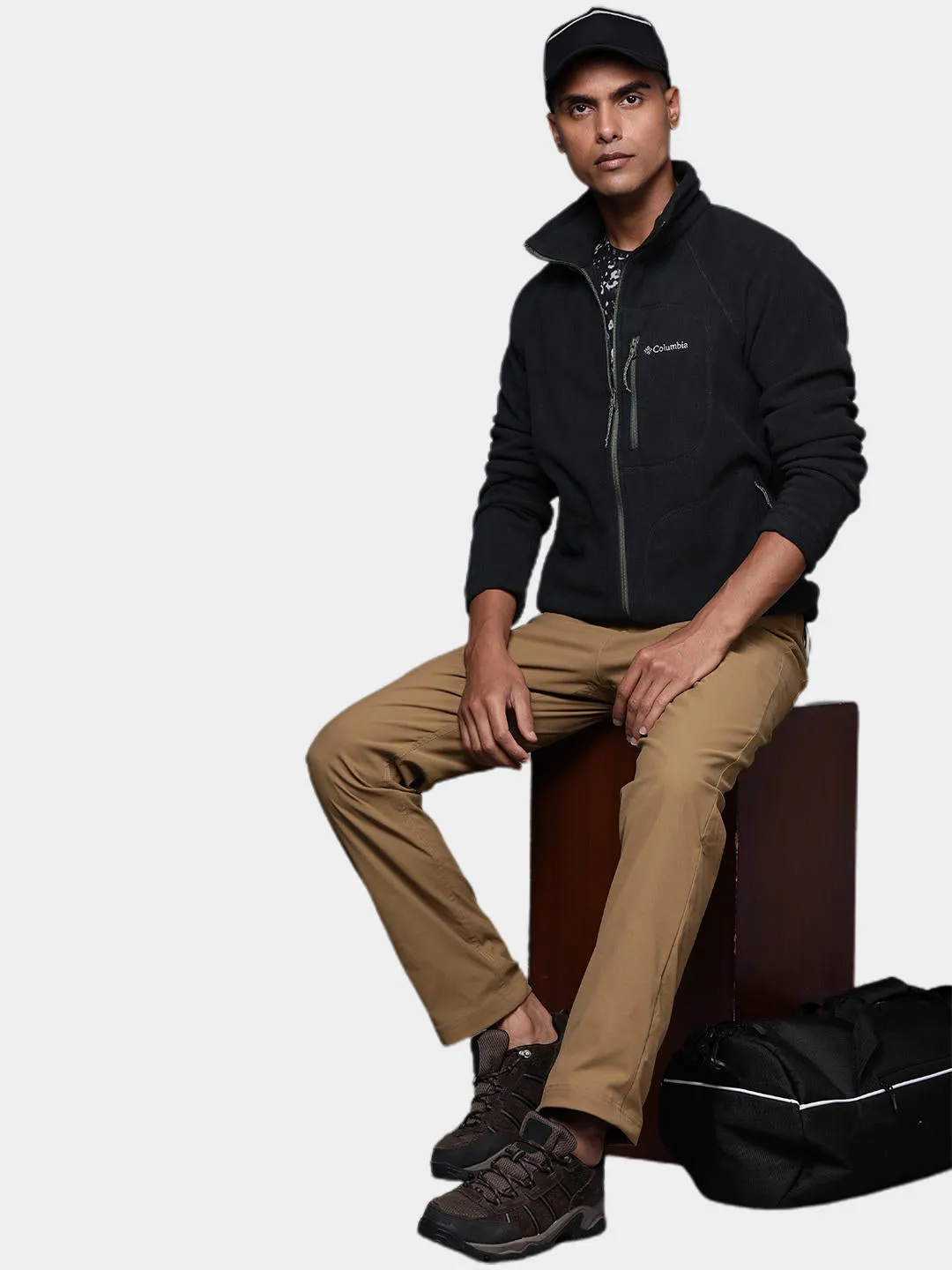 Columbia Men Black Fast Trek II Fleece Jacket