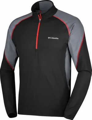 Columbia Men Black Freeze Degree II Half Zip Tshirt