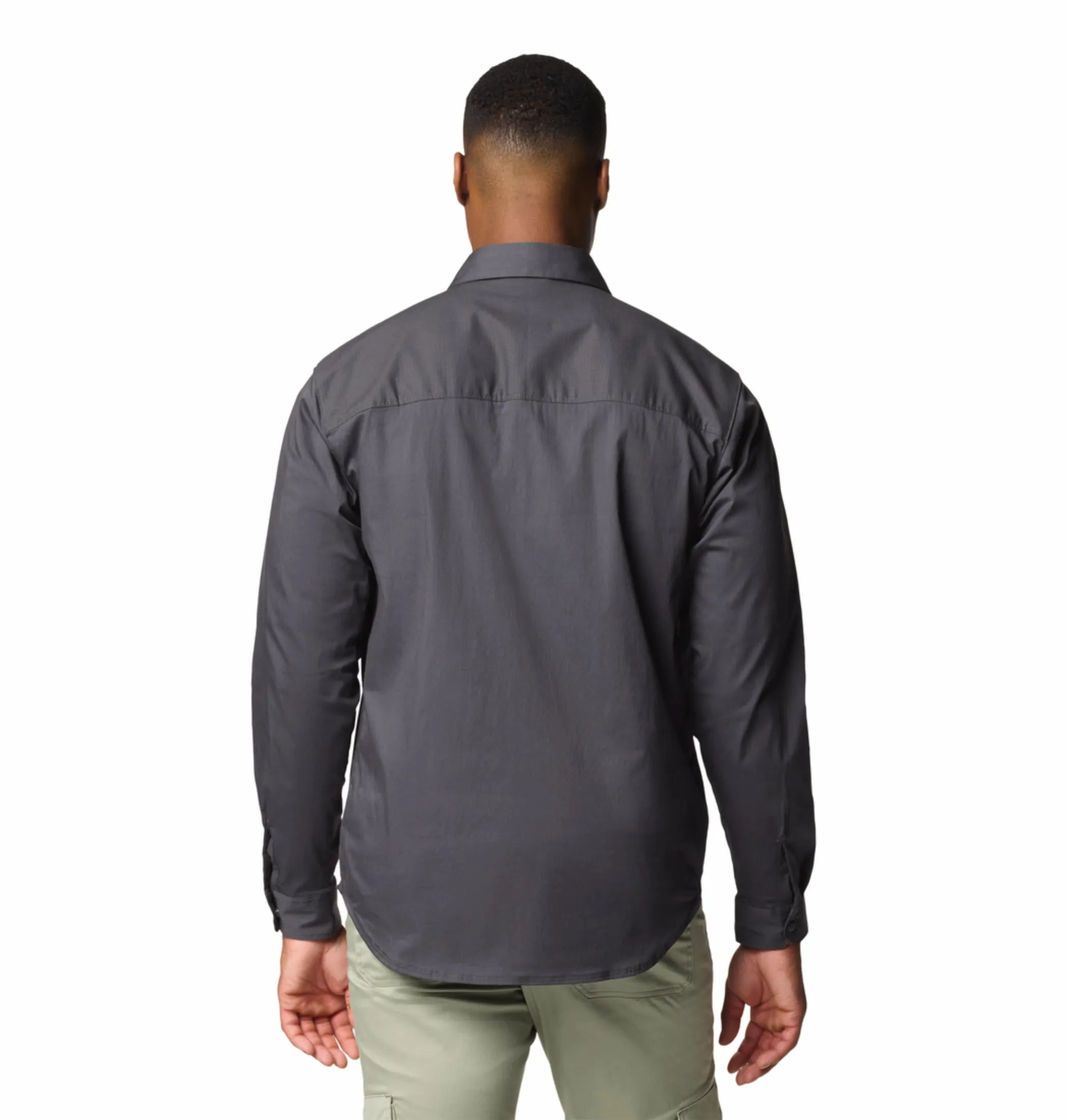 Columbia Men Black Landroamer Twill Long Sleeve Shirt