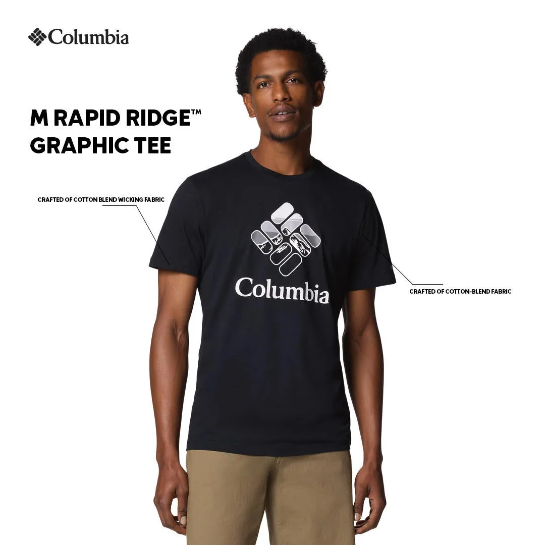 Columbia Men Black M Rapid Ridge Graphic Tshirt