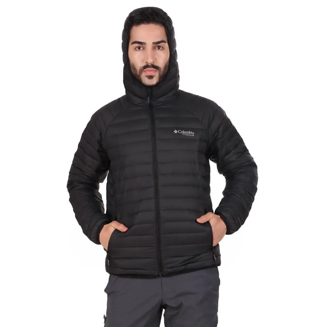 Columbia Men Black Omni-Heat 3D Alpha Trail Hooded Down Jacket