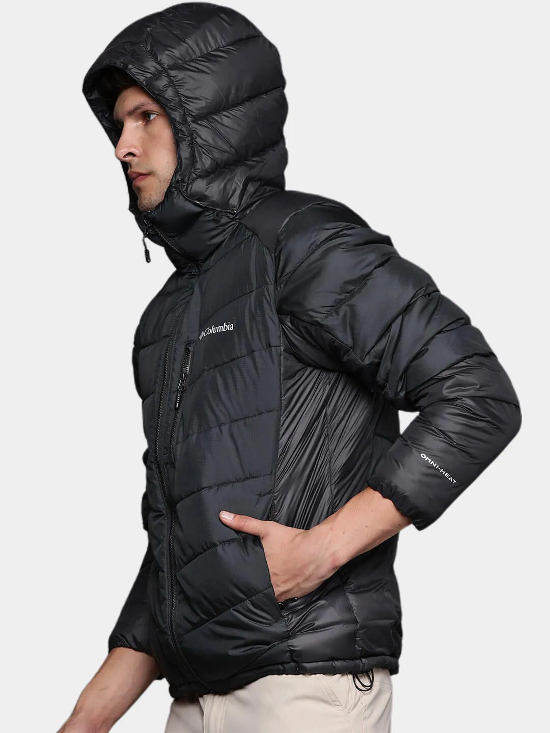 Columbia Men Black Omni-Heat Infinity Labyrinth Loop Hooded Jacket