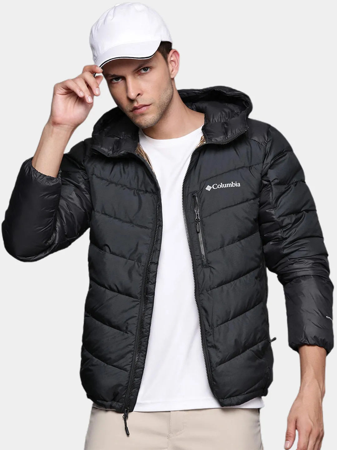 Columbia Men Black Omni-Heat Infinity Labyrinth Loop Hooded Jacket