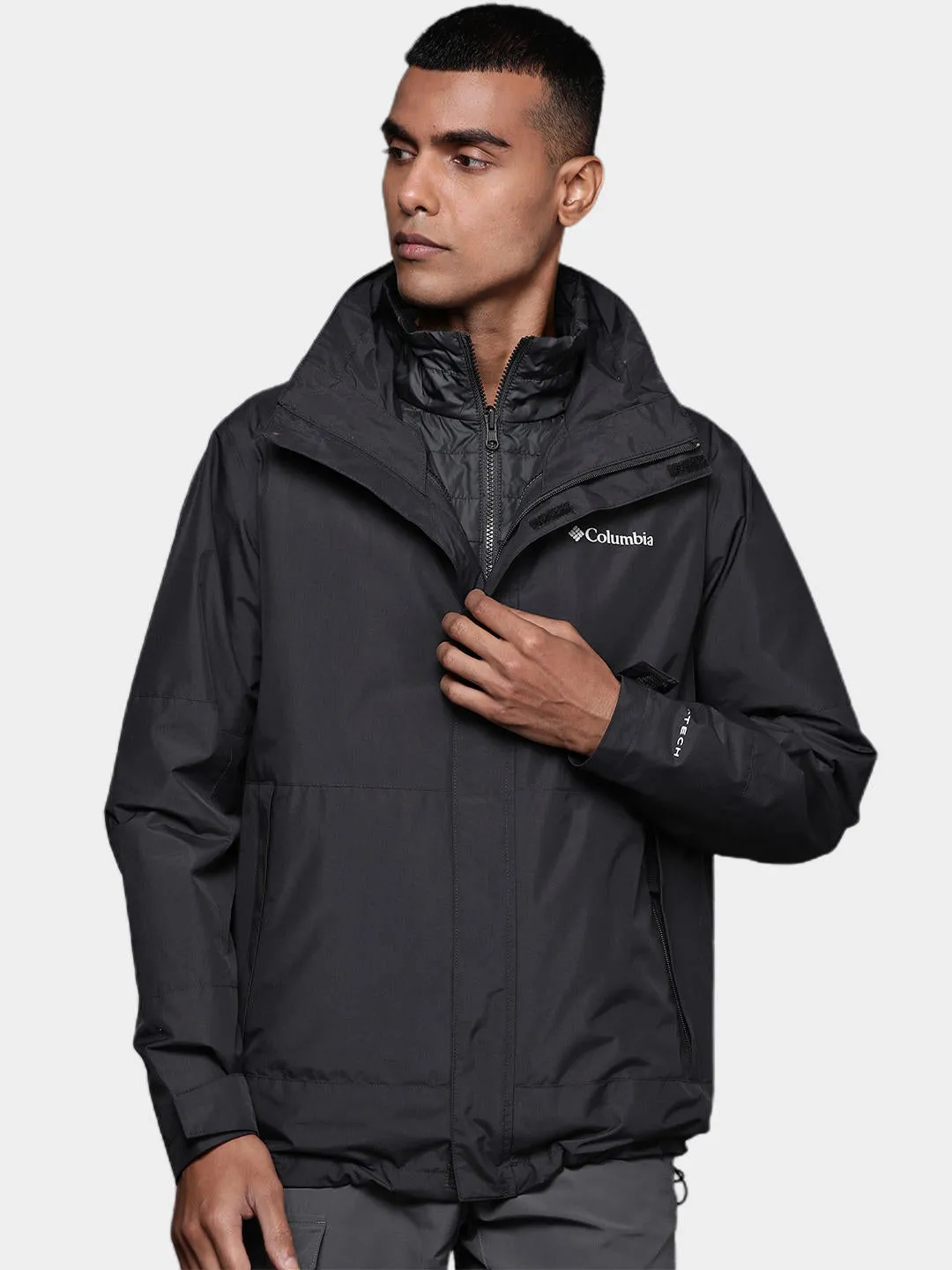 Columbia Men Black Omni-Heat Reflective Agate Alley Inetrchangeable Jacket