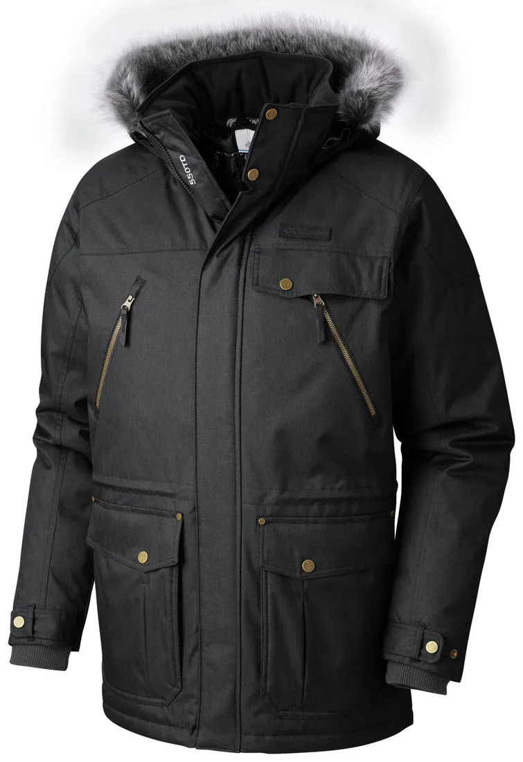Columbia Men Black Omni-Heat Reflective Barlow Pass 550 TurboDown Down Jacket