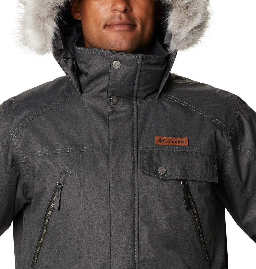 Columbia Men Black Omni-Heat Reflective Barlow Pass 550 TurboDown Down Jacket