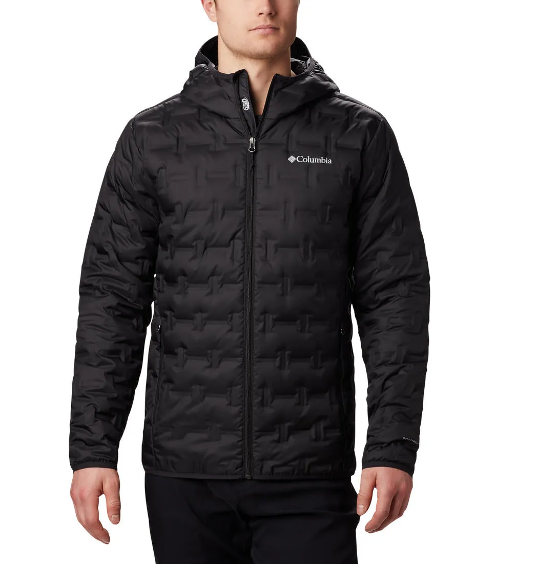 Columbia Men Black Omni-Heat Reflective Delta Ridge Hooded Down Jacket