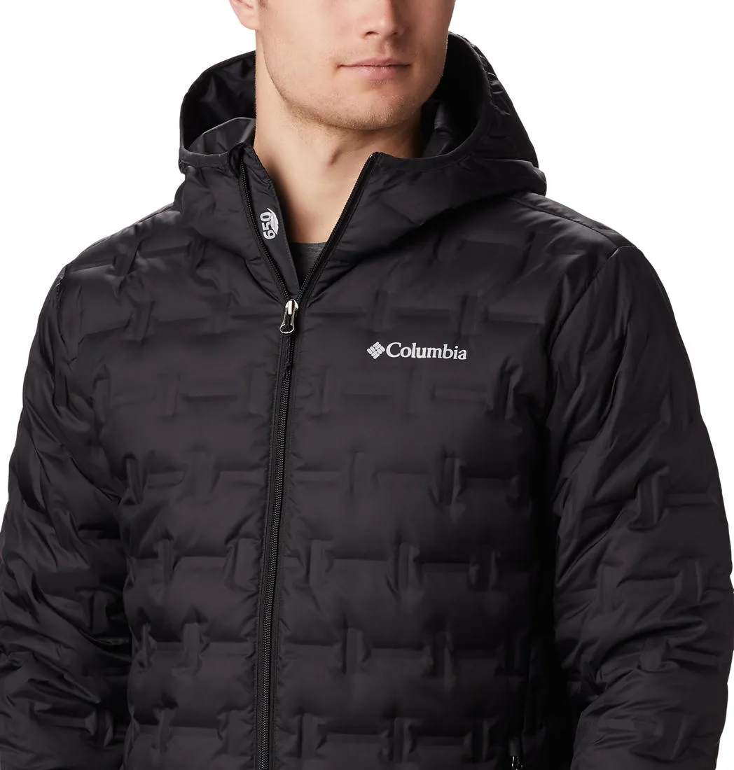Columbia Men Black Omni-Heat Reflective Delta Ridge Hooded Down Jacket