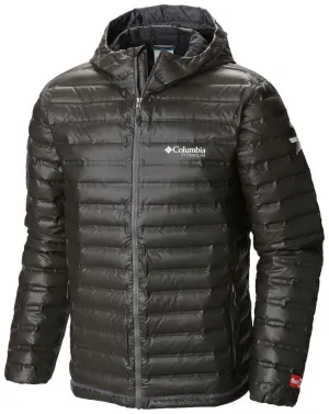 Columbia Men Black Omni-Heat Reflective OutDry Ex Gold Hooded Down Jacket