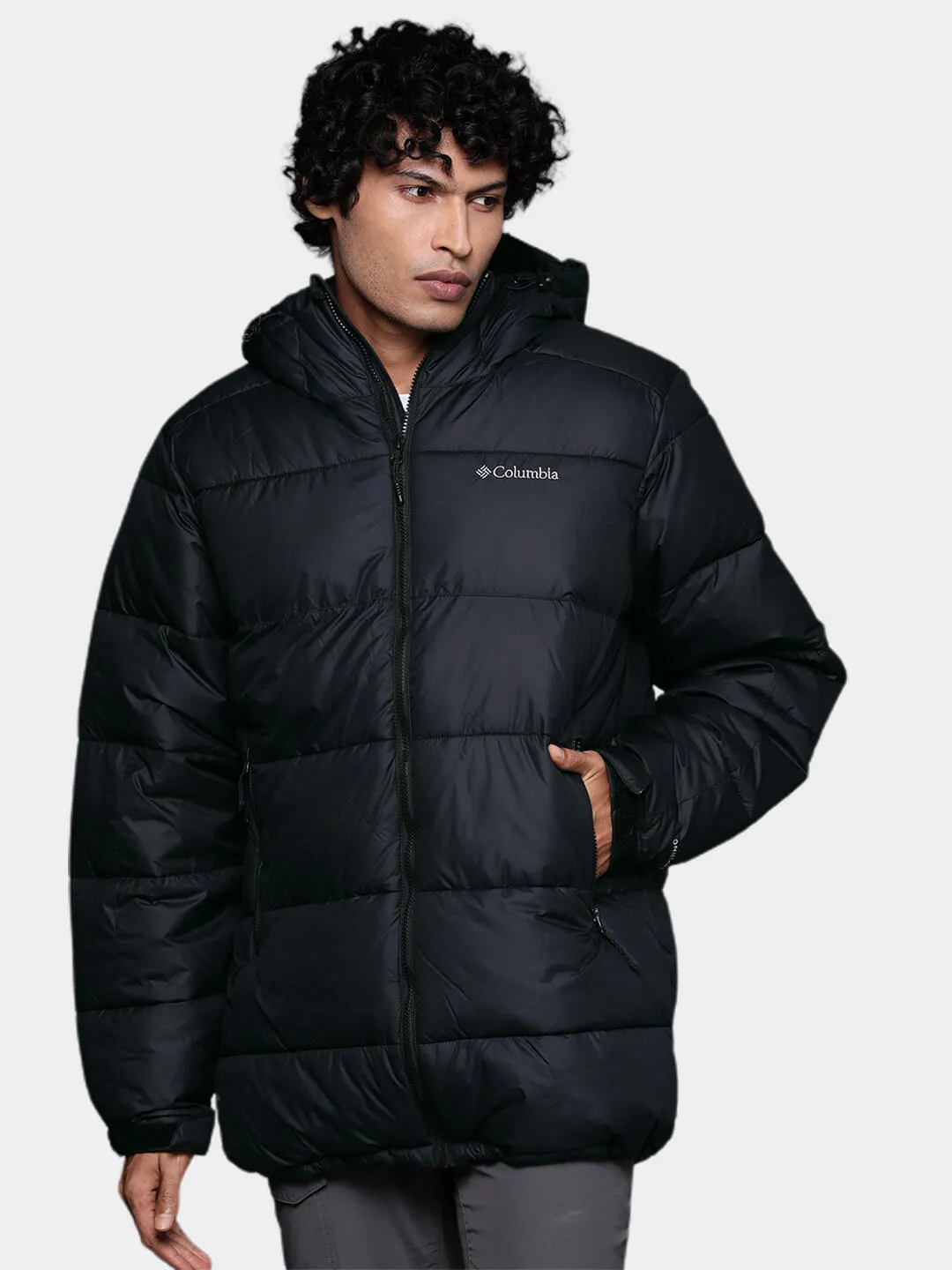 Columbia Men Black Omni-Heat Reflective Pike Lake Parka Parka Jacket