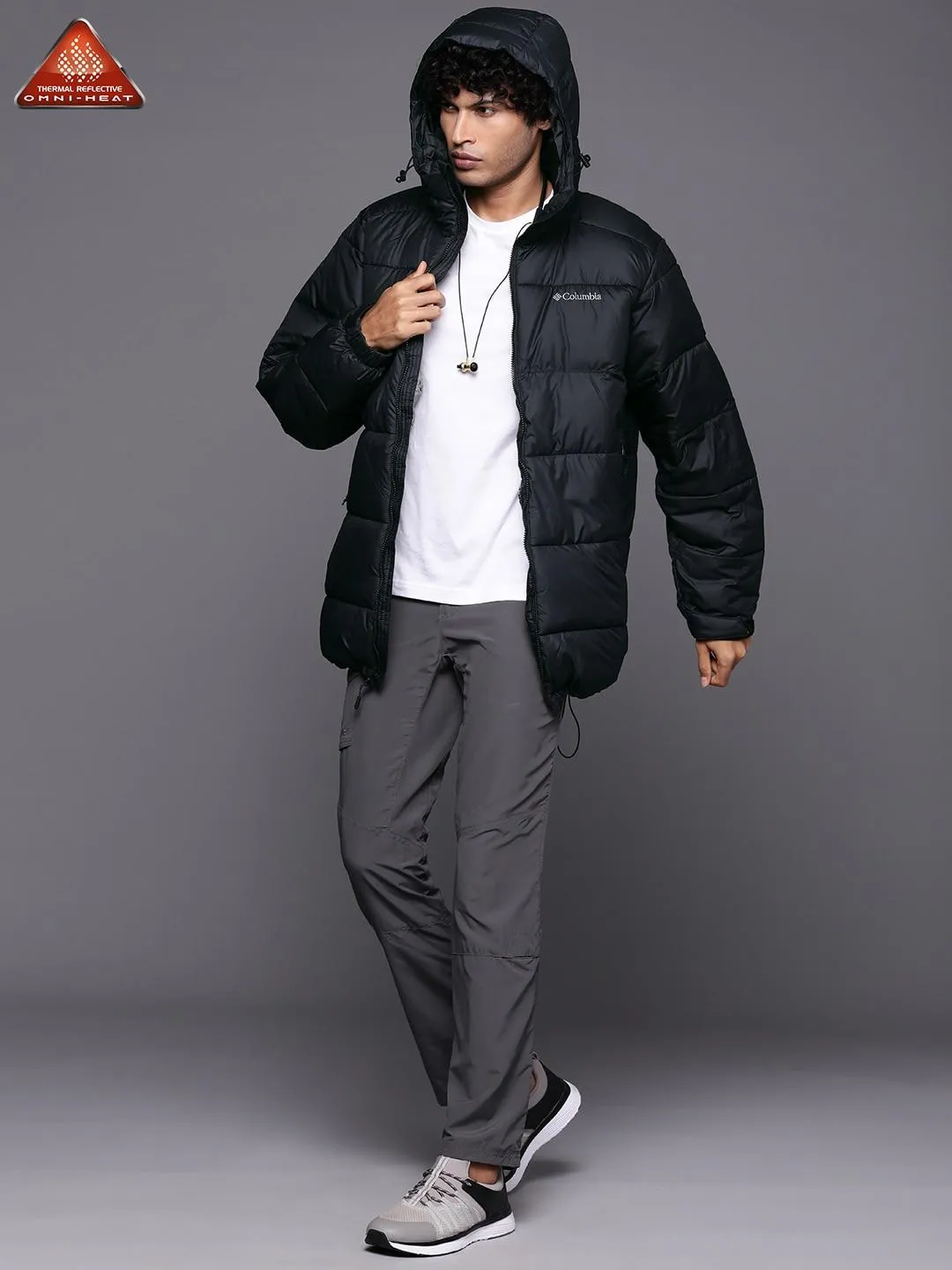 Columbia Men Black Omni-Heat Reflective Pike Lake Parka Parka Jacket
