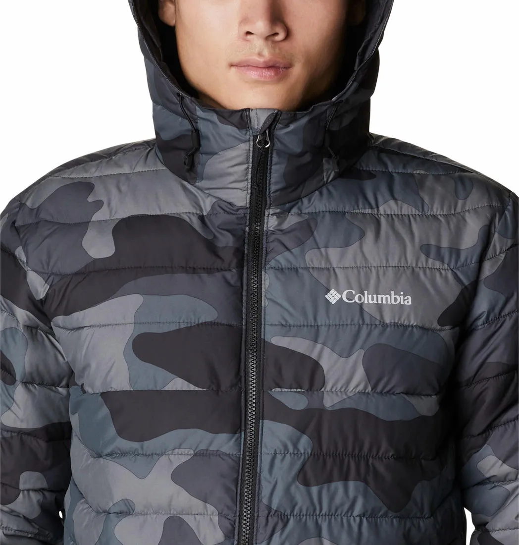 Columbia Men Black Omni-Heat Reflective Powder Lite Hooded Jacket