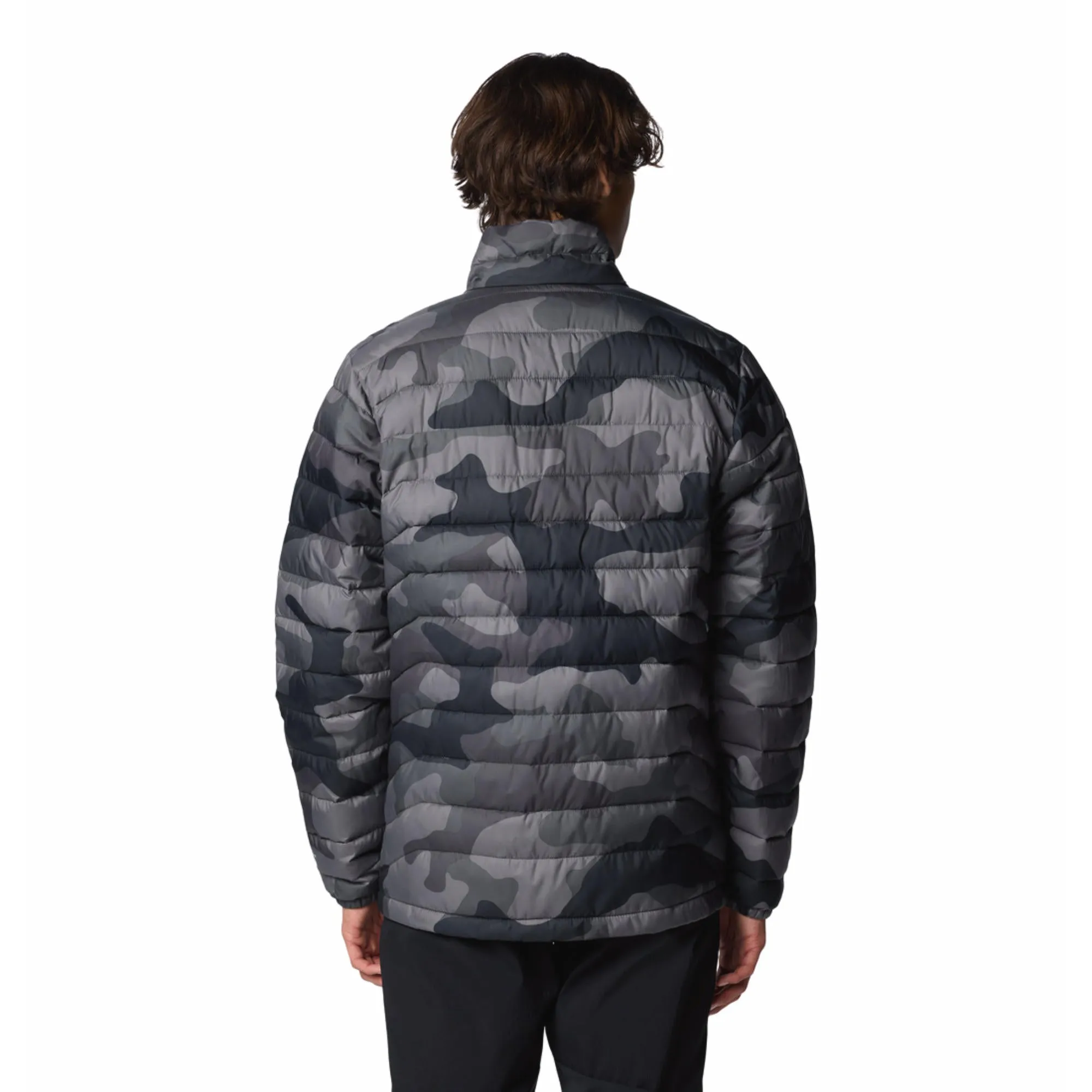 Columbia Men Black Omni-Heat Reflective Powder Lite II Printed Jacket
