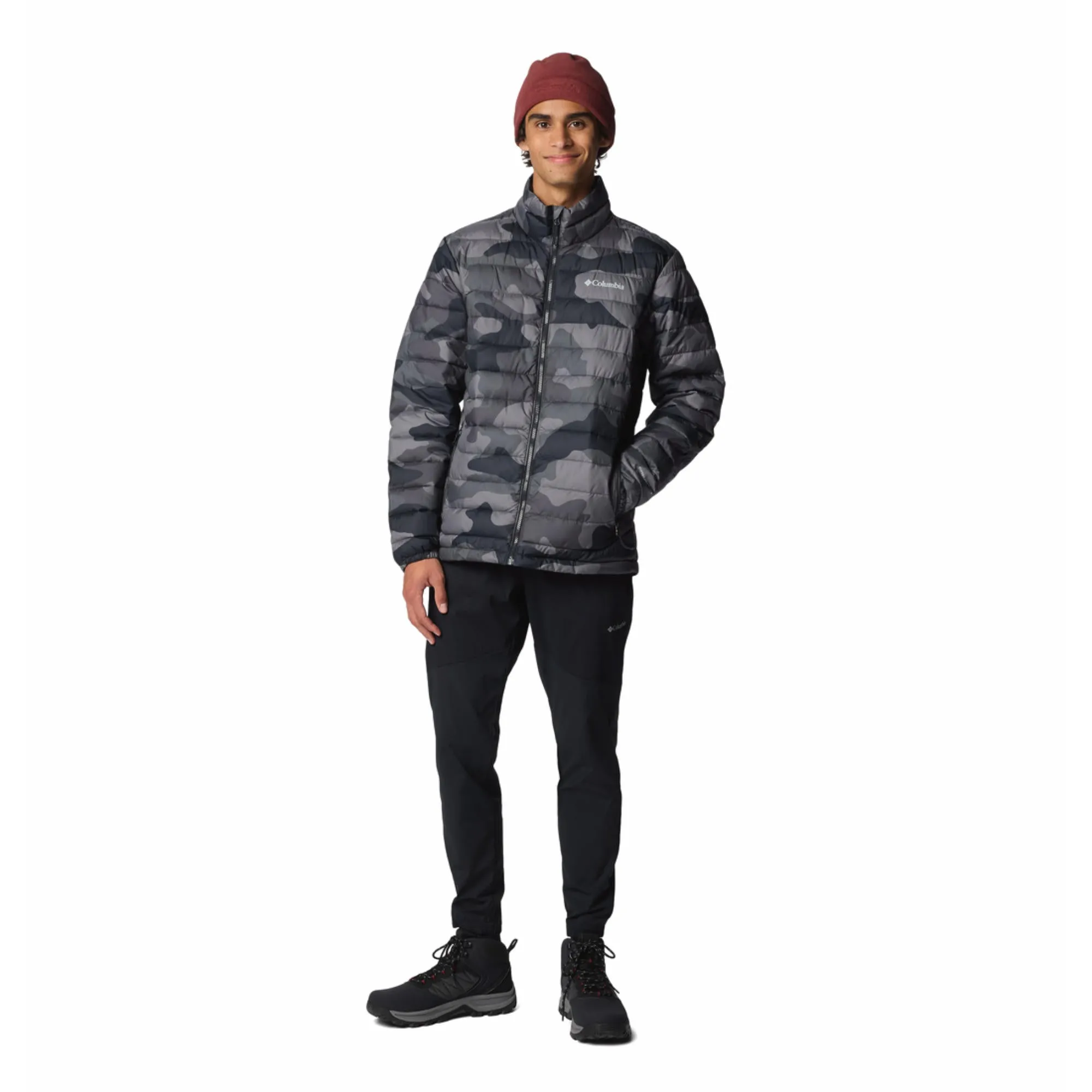 Columbia Men Black Omni-Heat Reflective Powder Lite II Printed Jacket