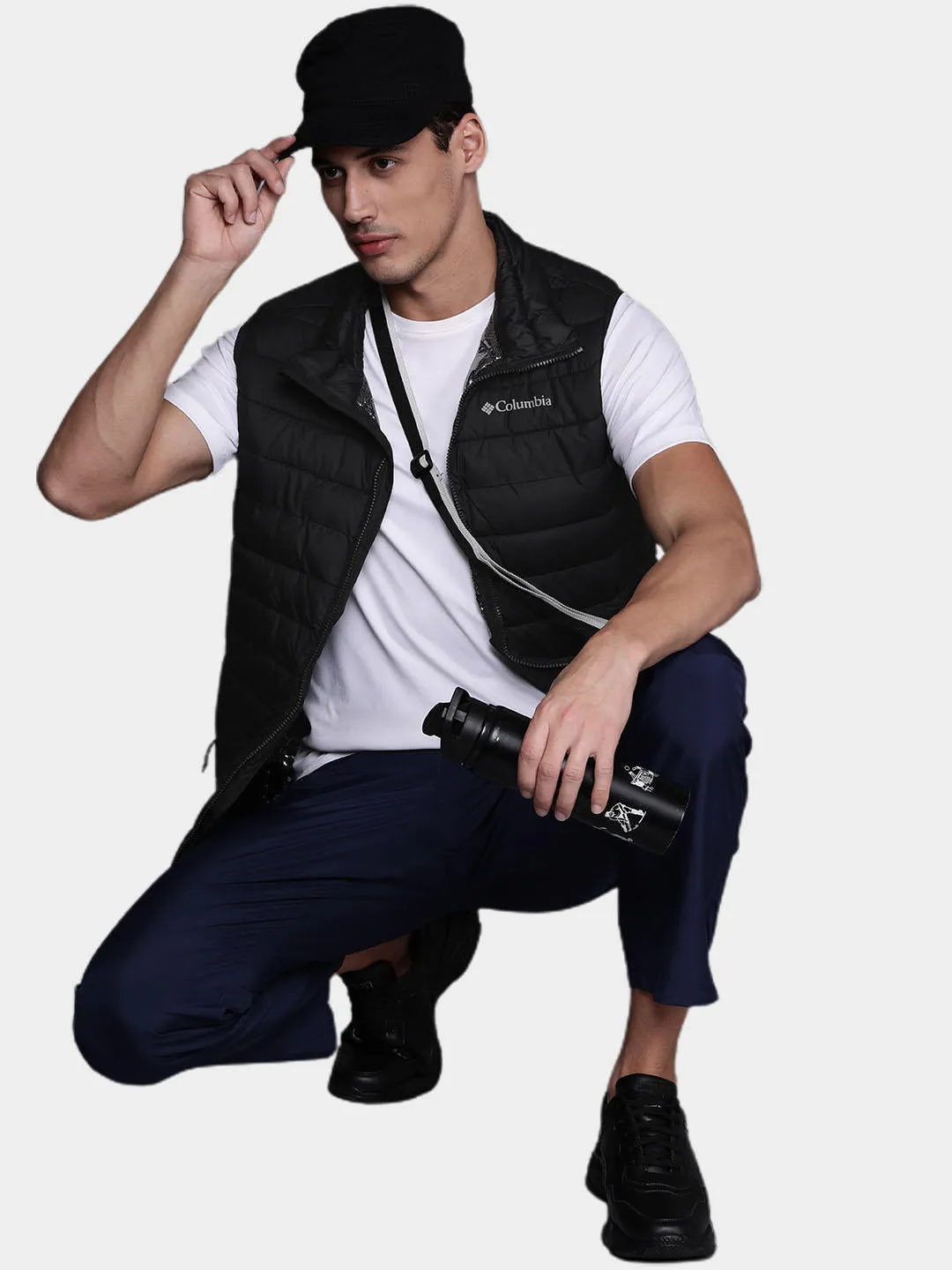 Columbia Men Black Omni-Heat Reflective Powder Lite Vest