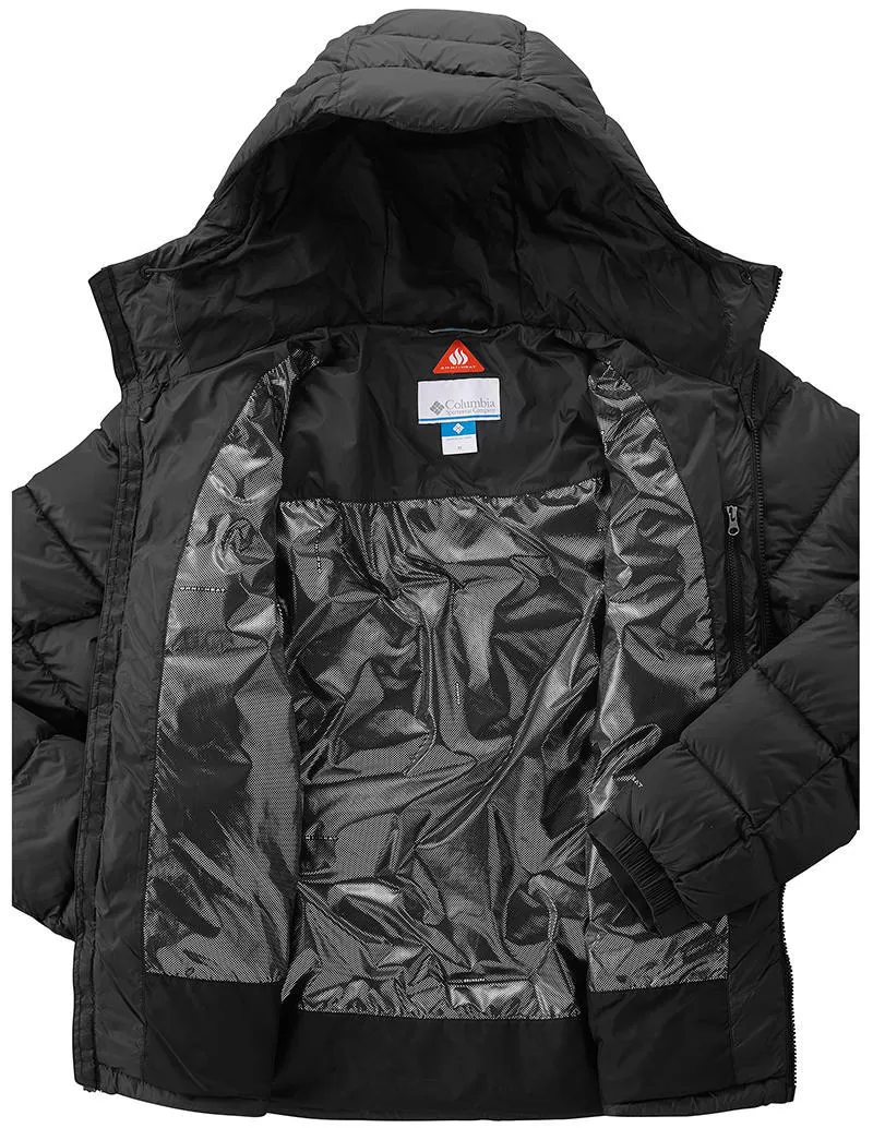 Columbia Men Black Omni-Heat Reflective Quantum Voyage Hooded Down Jacket