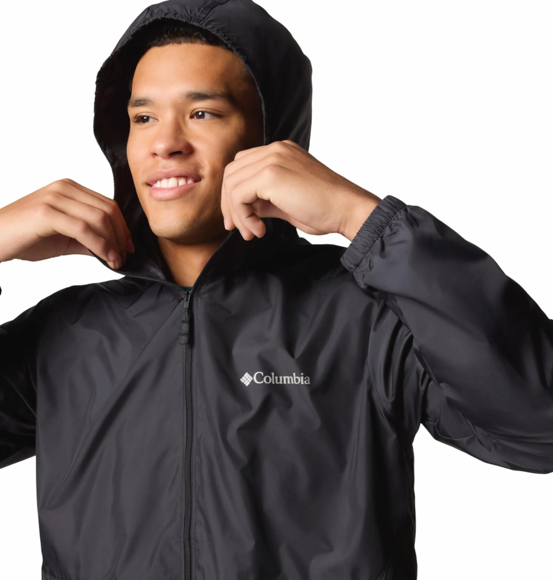 Columbia Men Black Omni-Shade Flashback II Windbreaker Jacket