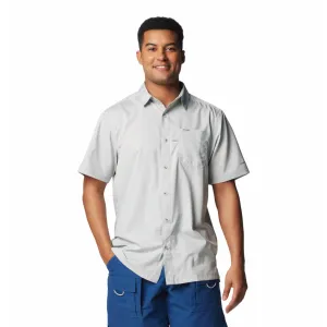 Columbia Men Black Omni-Shade Slack Tide Camp Short Sleeve Shirt