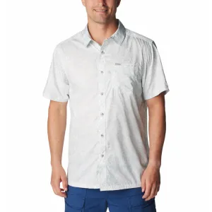 Columbia Men Black Omni-Shade Super Slack Tide Camp Short Sleeve Shirt