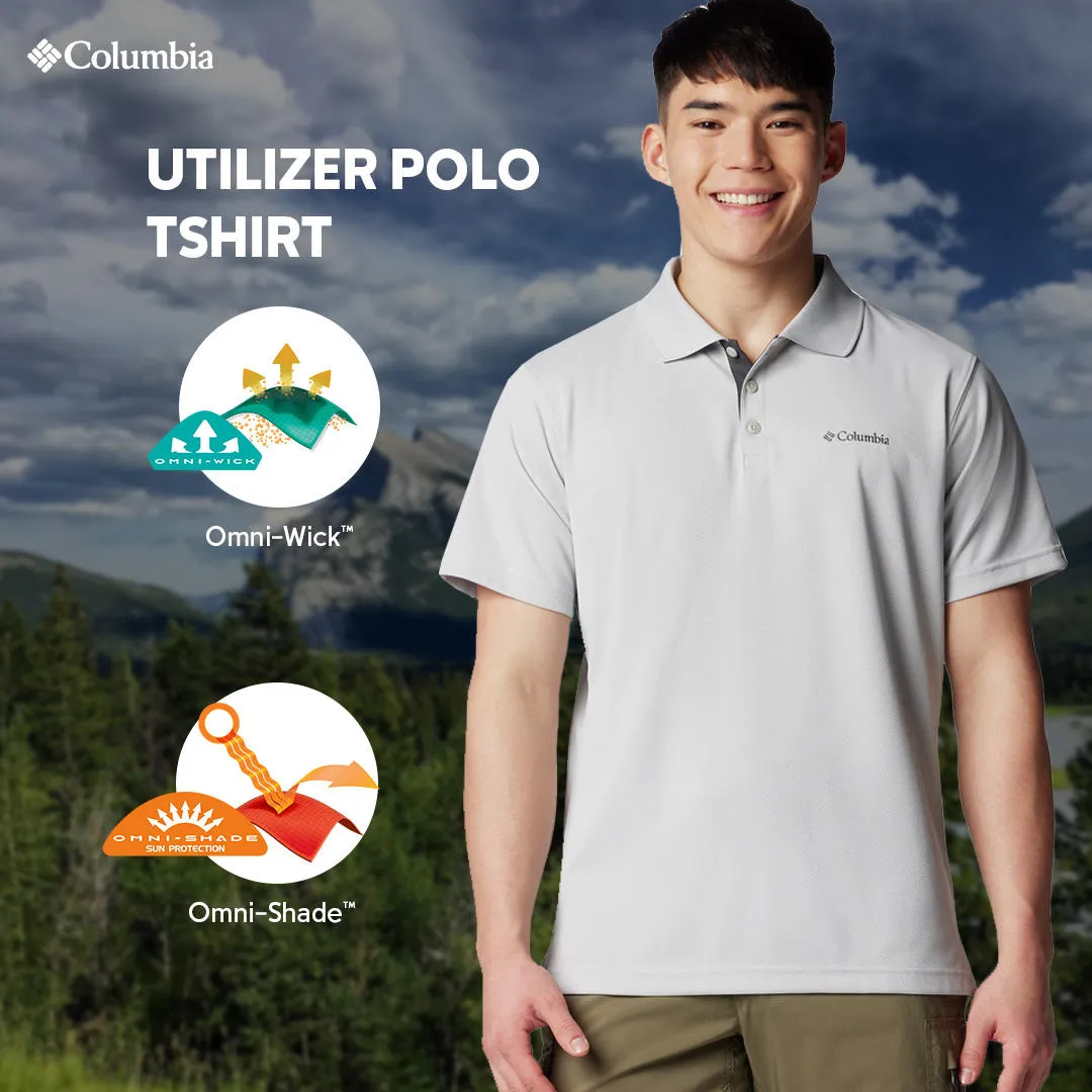 Columbia Men Black Omni-Shade Utilizer Polo Tshirt