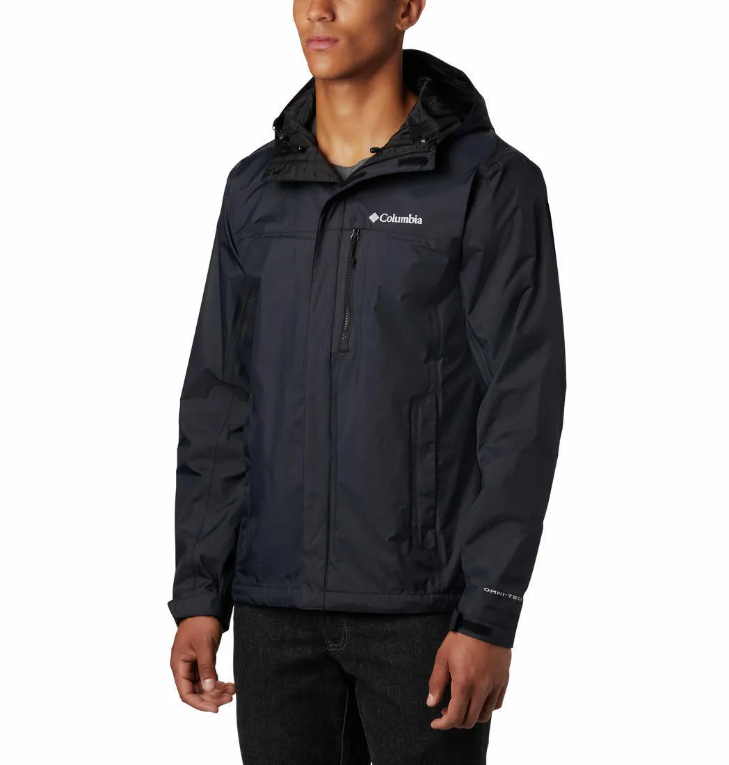 Columbia Men Black Omni-Tech Pouring Adventure II Waterproof Rain Jacket