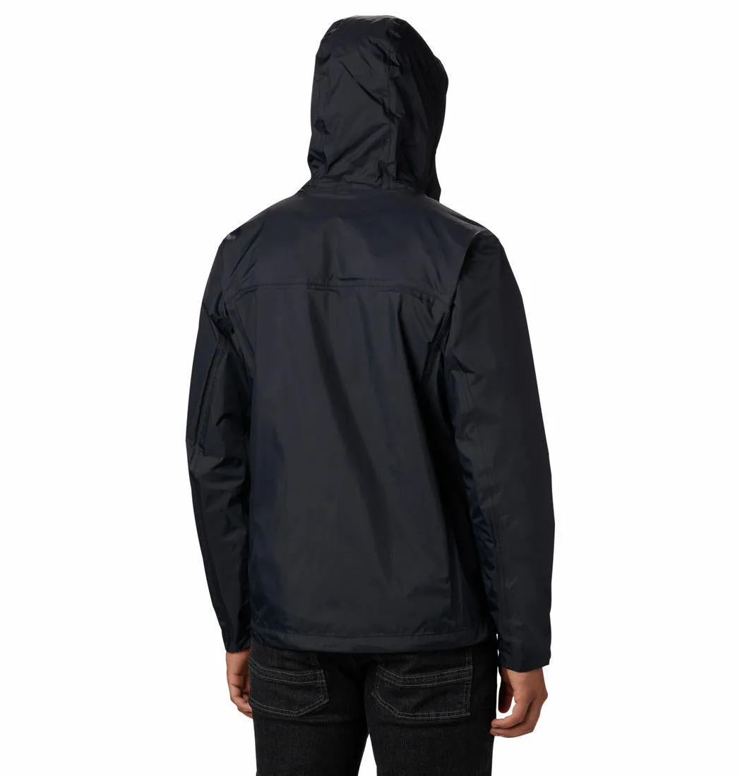 Columbia Men Black Omni-Tech Pouring Adventure II Waterproof Rain Jacket