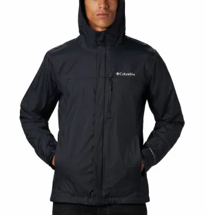 Columbia Men Black Omni-Tech Pouring Adventure II Waterproof Rain Jacket