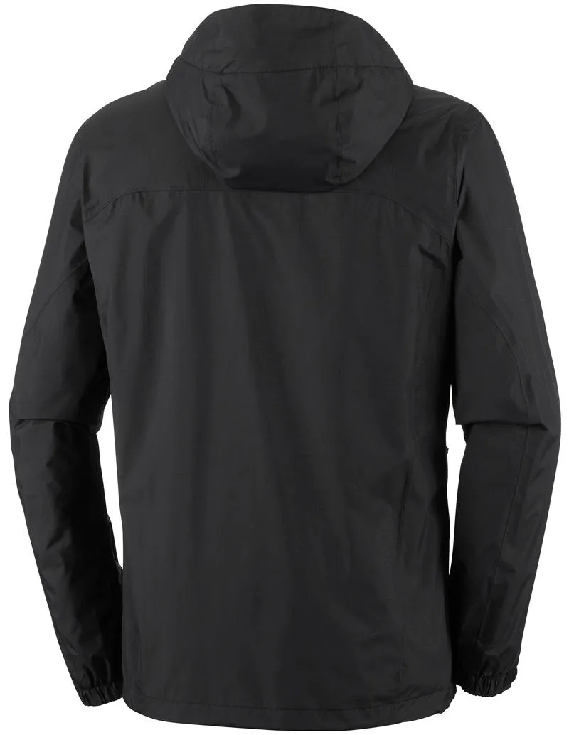 Columbia Men Black Omni-Tech Pouring Adventure Waterproof Rain Jacket