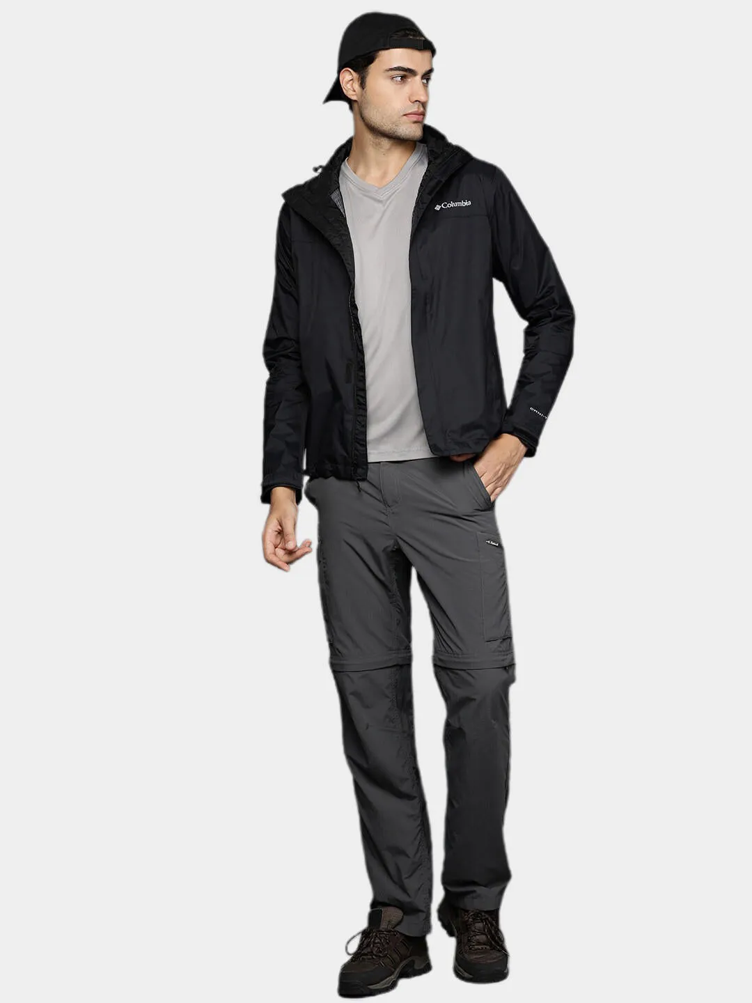 Columbia Men Black Omni-Tech Watertight II Waterproof Rain Jacket