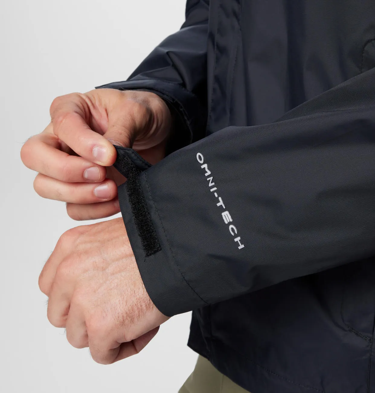 Columbia Men Black Omni-Tech Watertight II Waterproof Rain Jacket