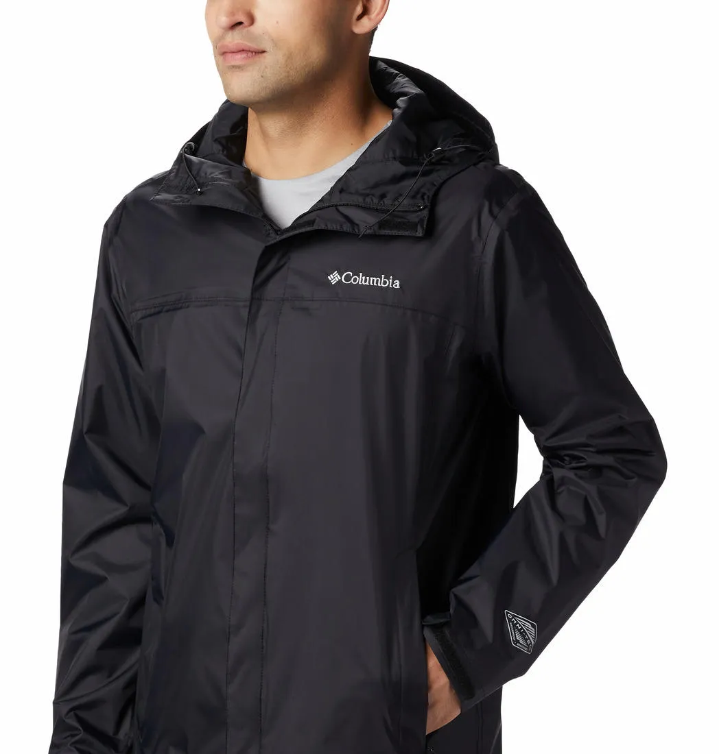 Columbia Men Black Omni-Tech Watertight II Waterproof Rain Jacket