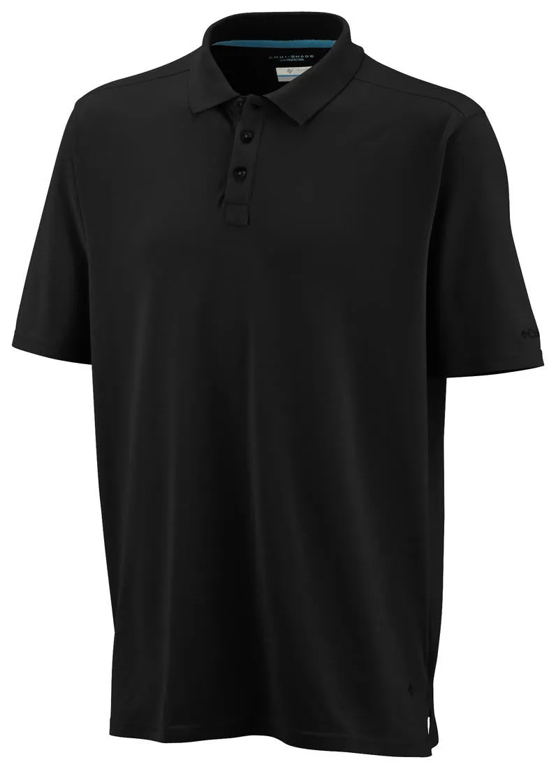 Columbia Men Black Omni-Wick Elm Creek Polo Tshirt