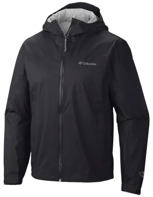 Columbia Men Black Omni-Wick EvaPOURation Waterproof Rain Jacket