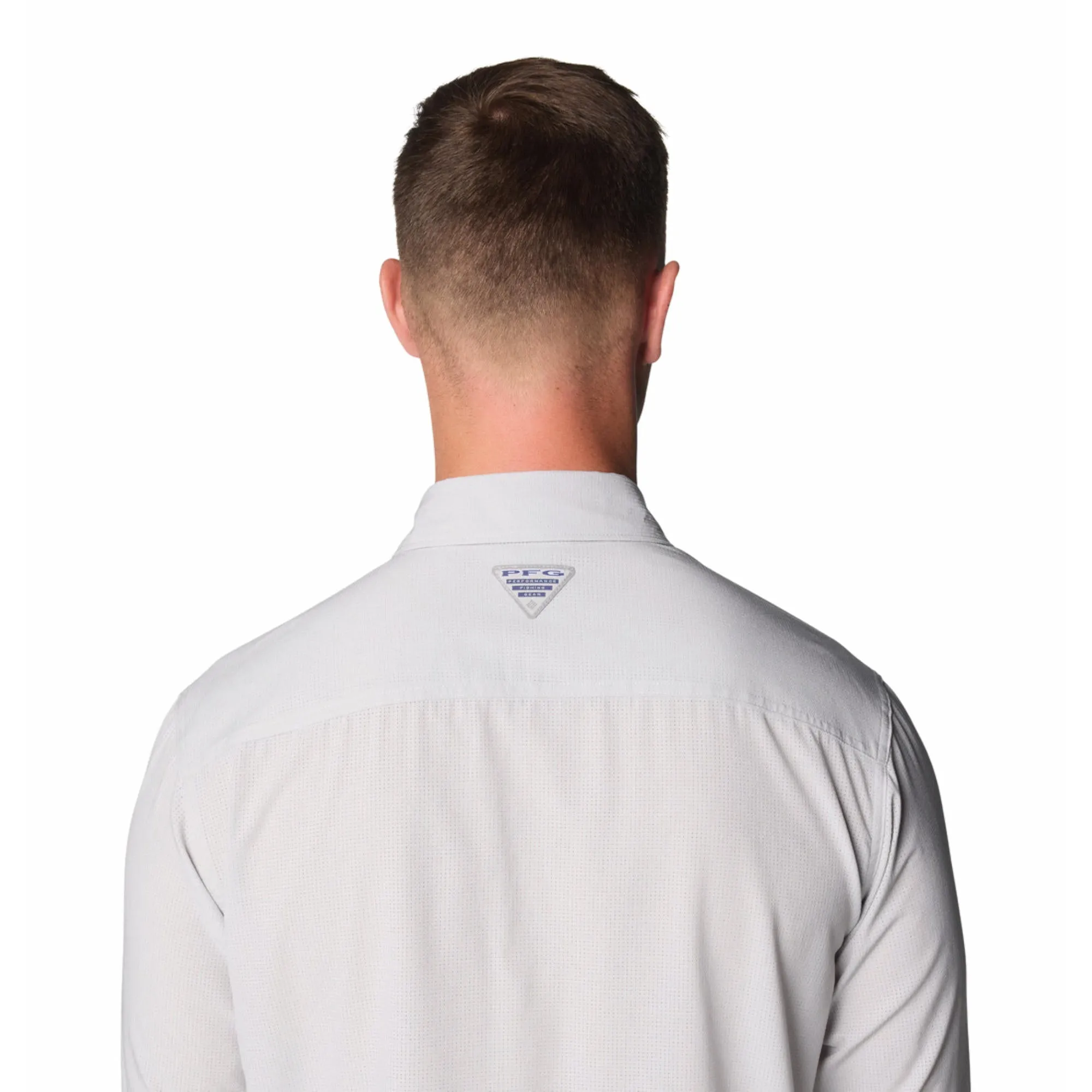 Columbia Men Black Omni-Wick PFG Solar Breeze Woven Long Sleeve Shirt