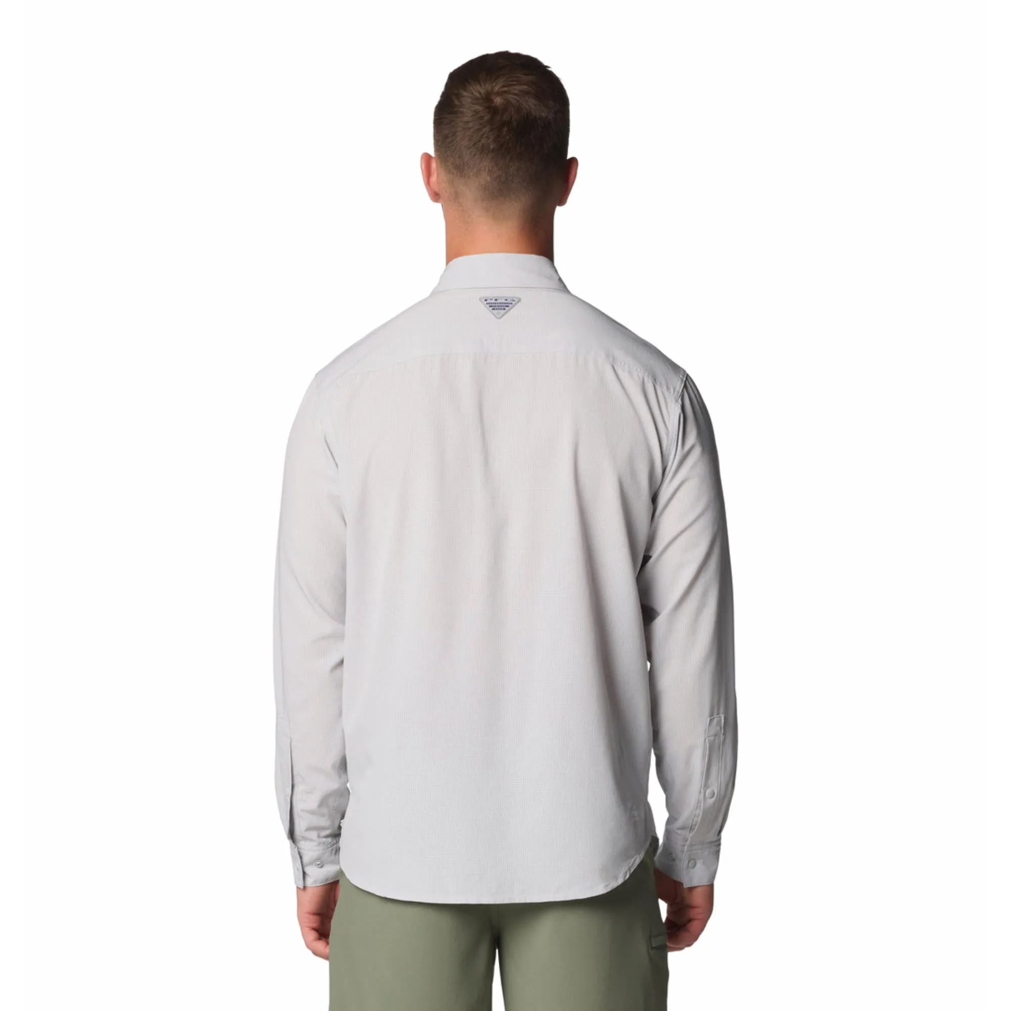 Columbia Men Black Omni-Wick PFG Solar Breeze Woven Long Sleeve Shirt