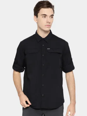 Columbia Men Black Omni-Wick Silver Ridge 2.0 Long Sleeve Shirt