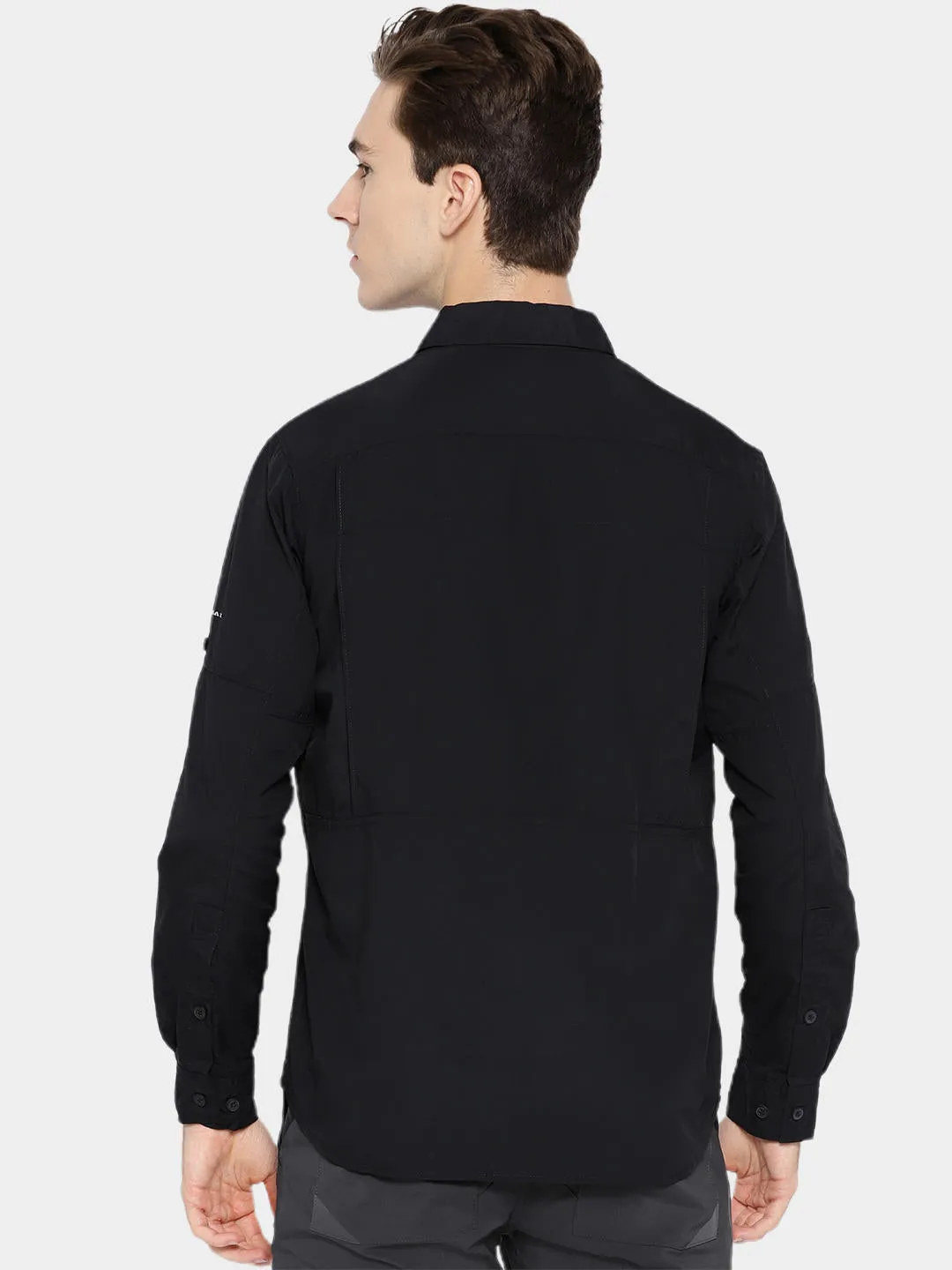 Columbia Men Black Omni-Wick Silver Ridge 2.0 Long Sleeve Shirt