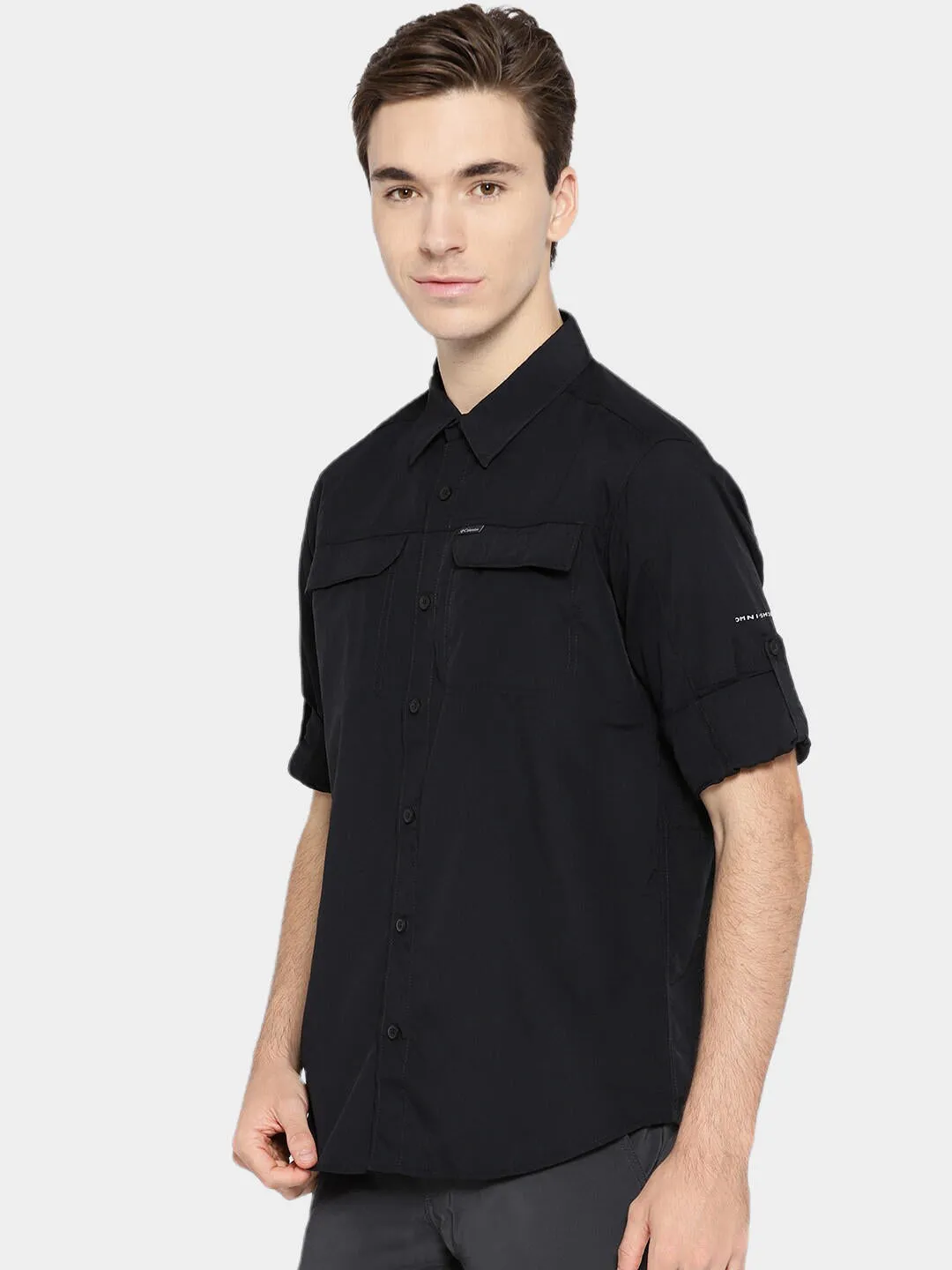 Columbia Men Black Omni-Wick Silver Ridge 2.0 Long Sleeve Shirt