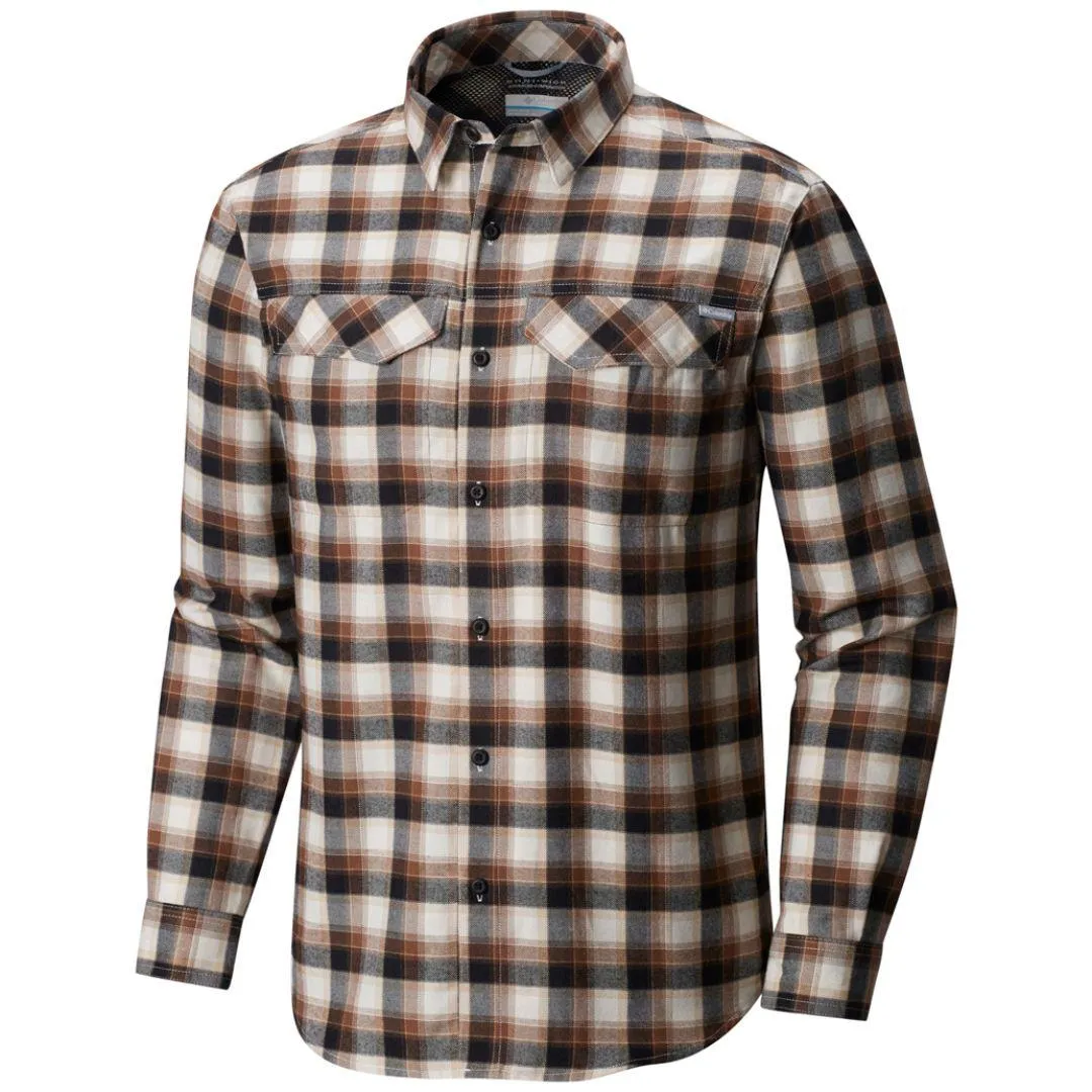 Columbia Men Black Omni-Wick Silver Ridge Flannel Long Sleeve Shirt
