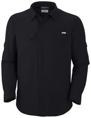 Columbia Men Black Omni-Wick Silver Ridge Long Sleeve Shirt