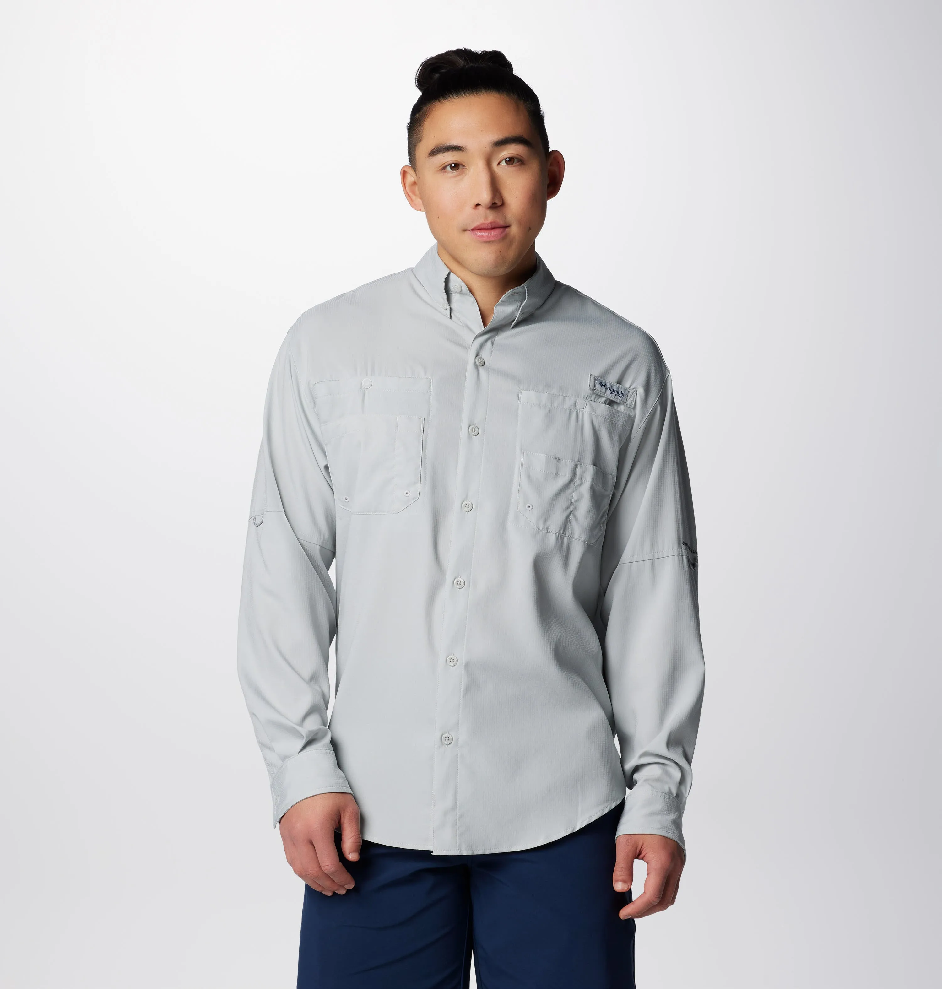 Columbia Men Black Omni-Wick Tamiami II Long Sleeve Shirt