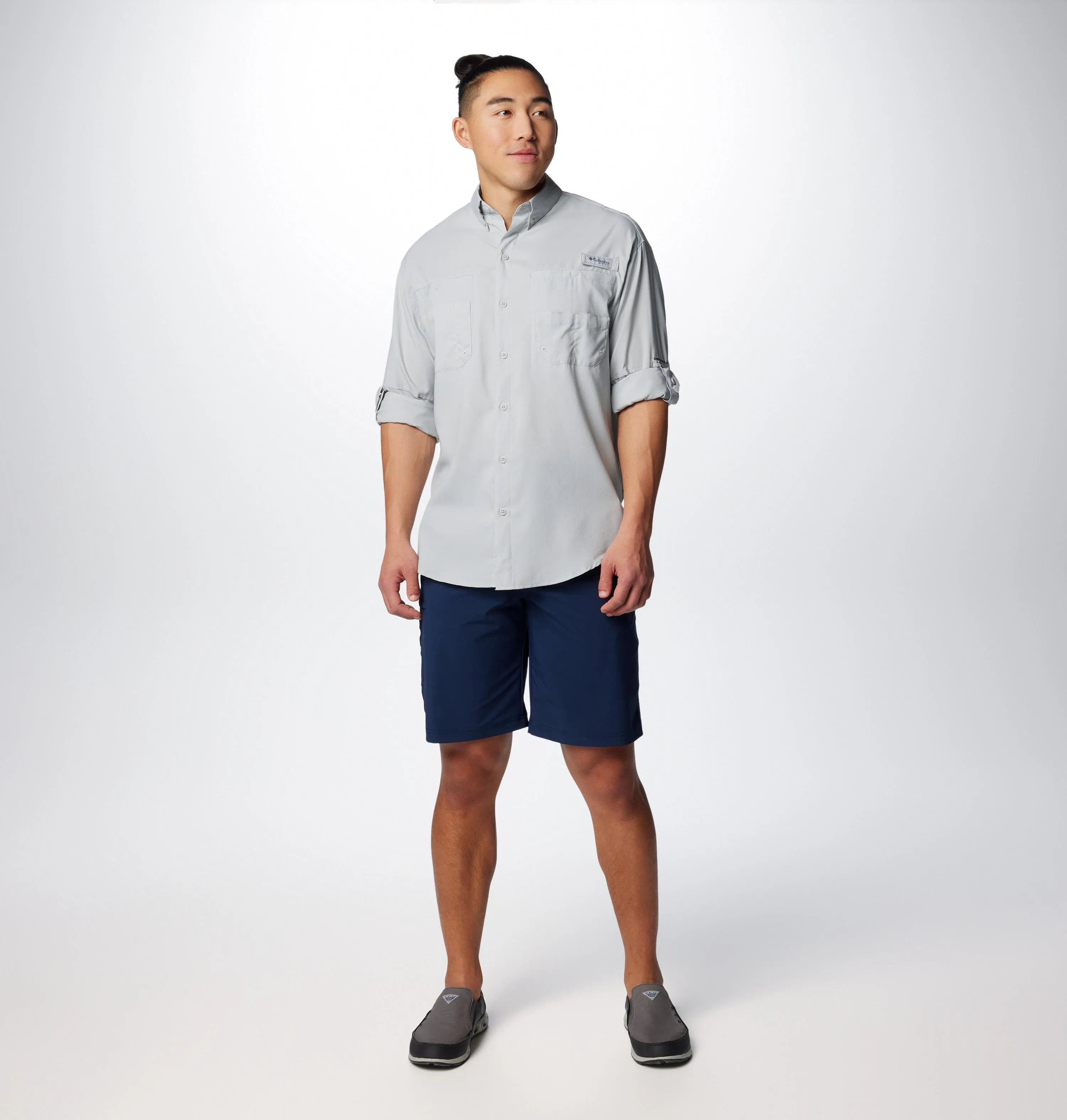 Columbia Men Black Omni-Wick Tamiami II Long Sleeve Shirt