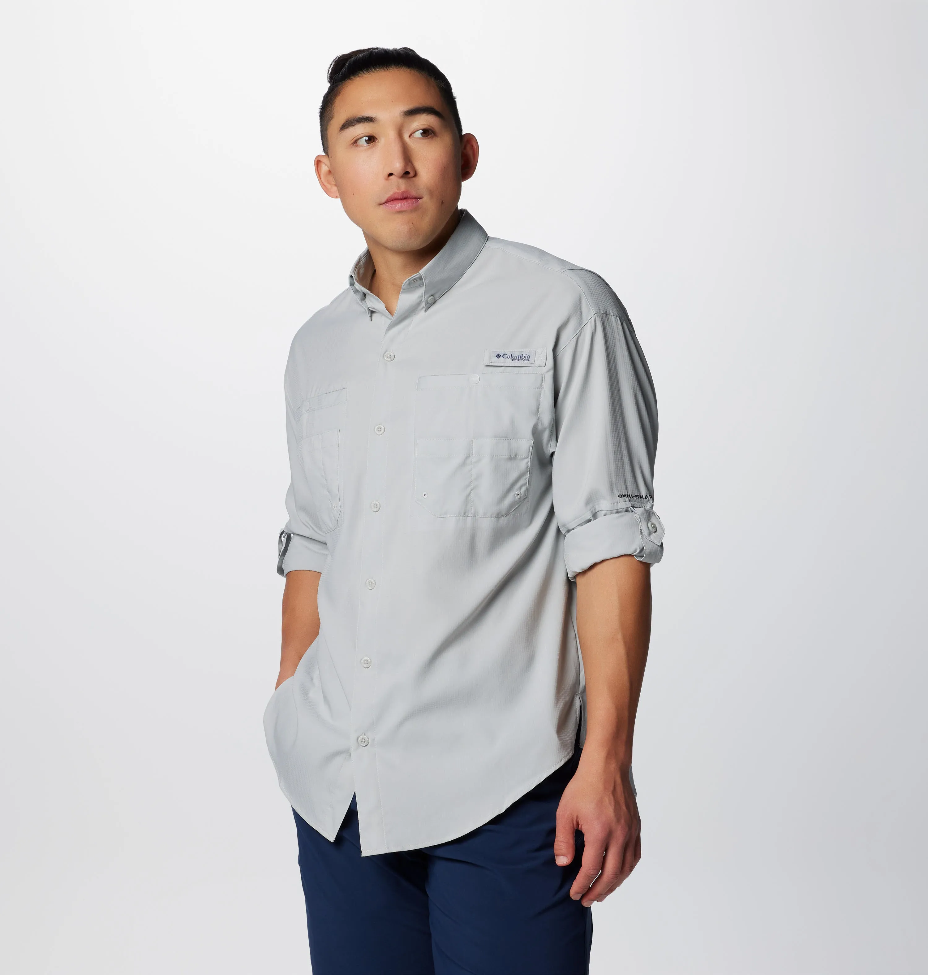 Columbia Men Black Omni-Wick Tamiami II Long Sleeve Shirt