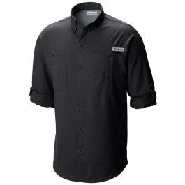 Columbia Men Black Omni-Wick Tamiami II Long Sleeve Shirt