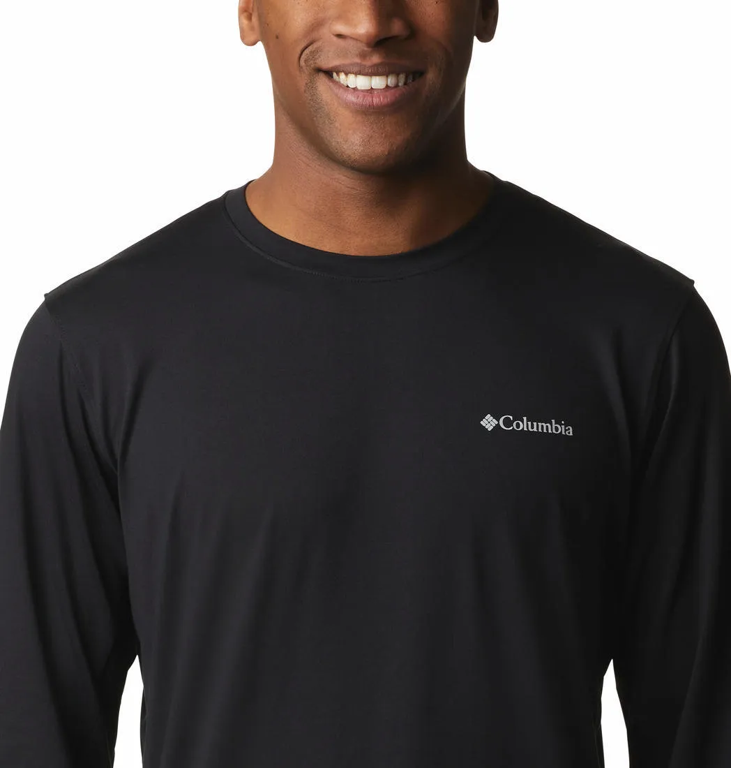 Columbia Men Black Omni-Wick Tech Trail Crew II Tshirt
