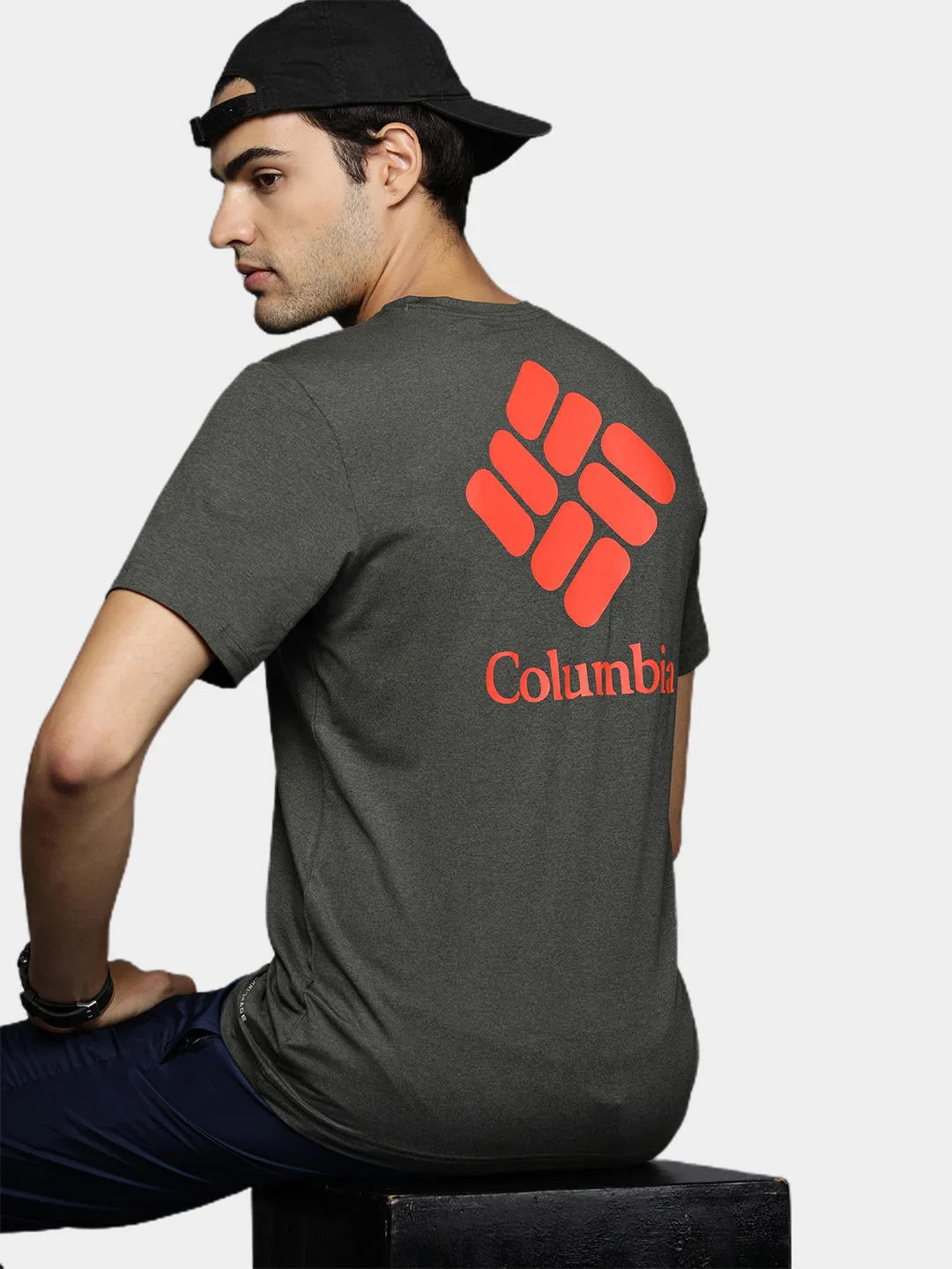 Columbia Men Black Omni-Wick Tech Trail Graphic Tshirt