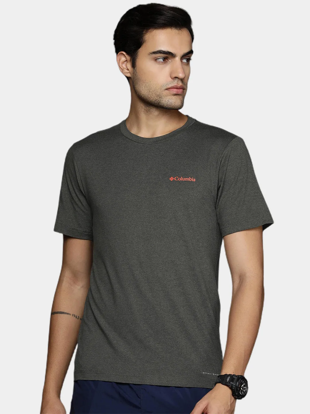 Columbia Men Black Omni-Wick Tech Trail Graphic Tshirt